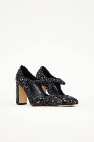 Dolce 
Gabbana Sequin Mary Jane Heels