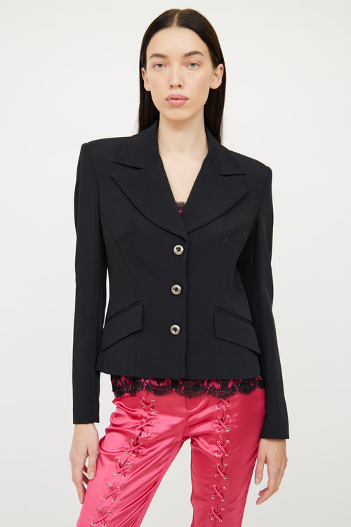 Dolce 
Gabbana Black Button  Blazer