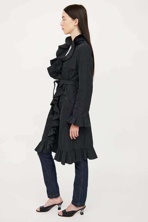 Dolce 
Gabbana Black Ruffle Trim Jacket