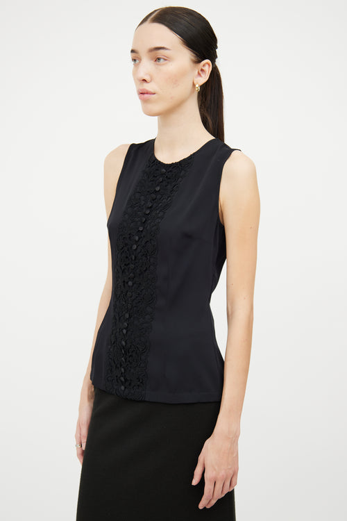 Dolce 
Gabbana Black Lace Panel Top