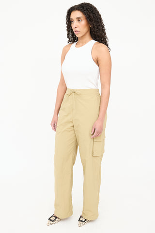 Donni Nylon Wide Leg Cargo Trouser