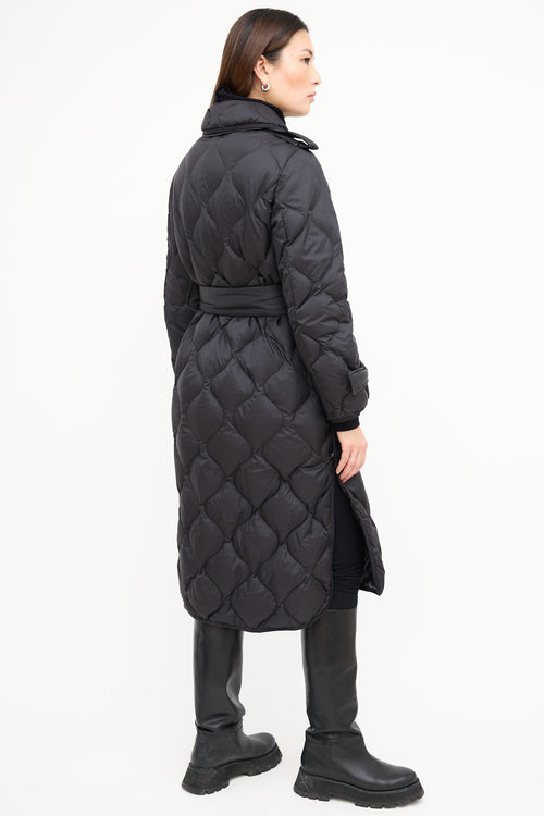 Dorothee Schumacher Black Nylon Quilted Trench Coat