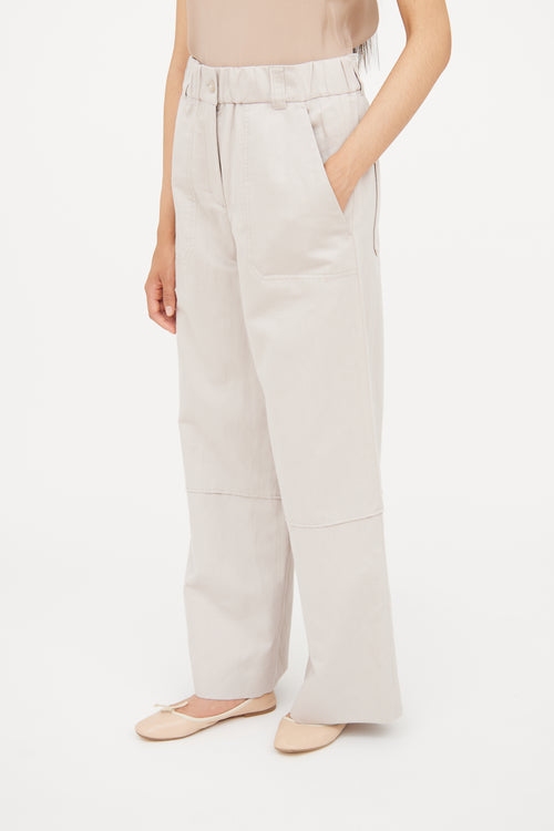 Dorothee Schumacher Grey Cotton Linen Pant