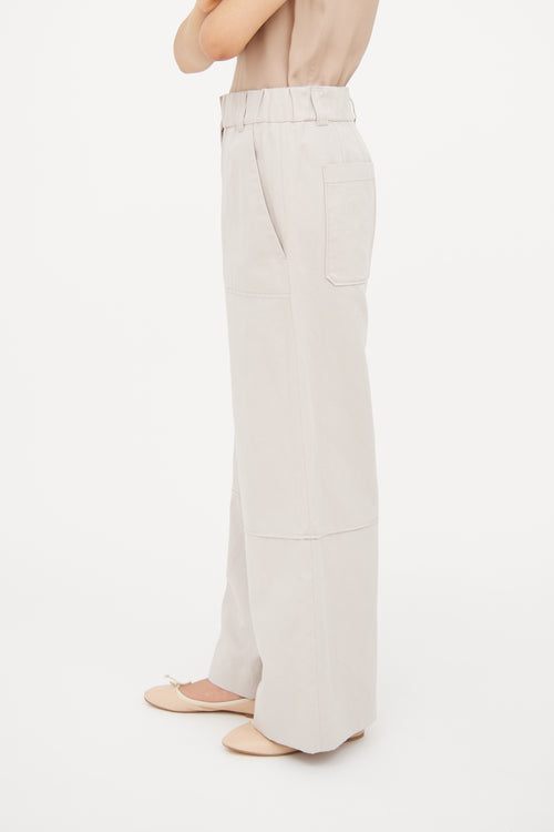 Dorothee Schumacher Grey Cotton Linen Pant