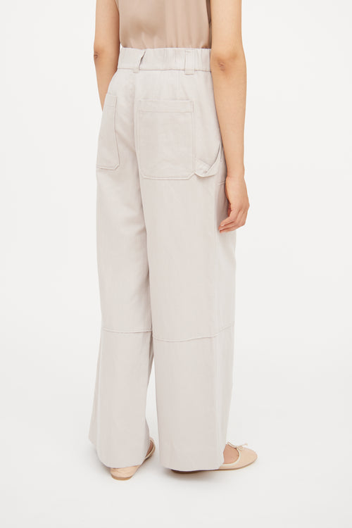 Dorothee Schumacher Grey Cotton Linen Pant