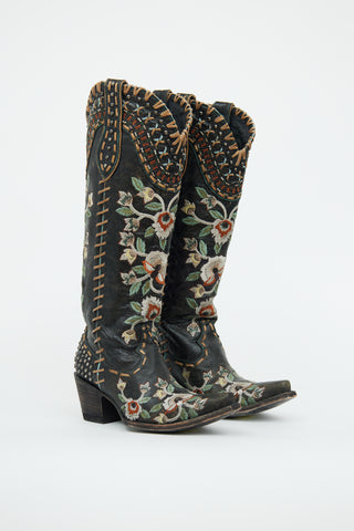 VSP Archive Black Embroidered Boot