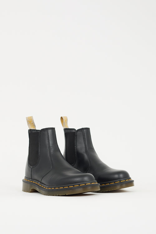 Dr. Martens Black Faux Leather 2976 Chelsea Boot