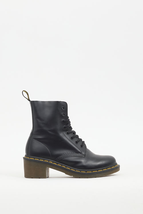 Dr. Martens Black Leather Clemency Heeled Boot