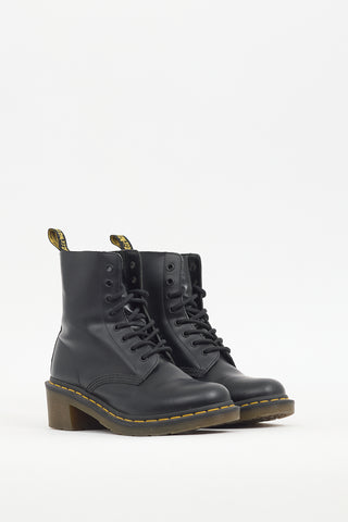 Dr. Martens Black Leather Clemency Heeled Boot