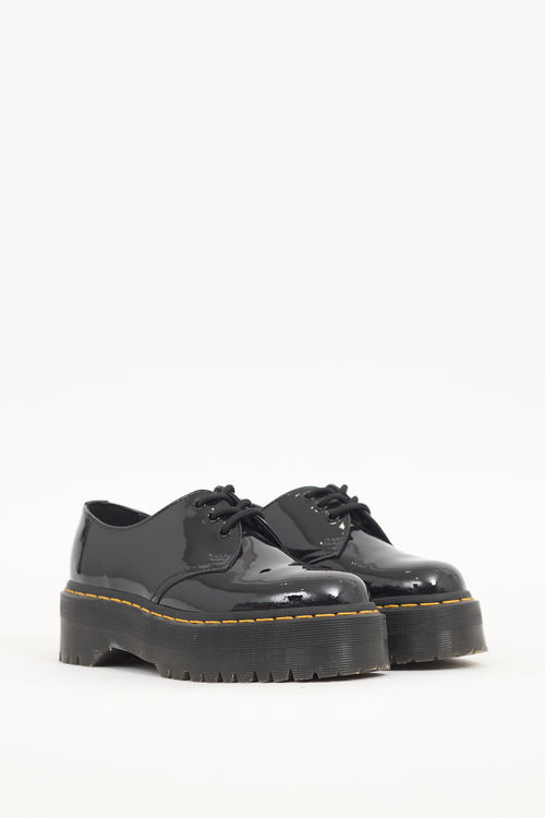 Dr. Martens Black Patent Leather 1461 Platform Derby