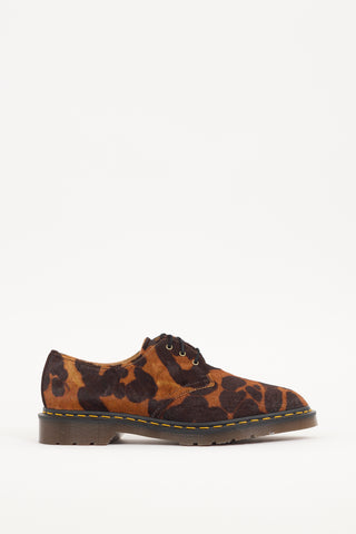 Dr. Martens Brown 
Black Hair 1461 Printed Derby