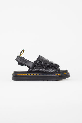 Dr. Martens x Suicoke Black Textured Leather Mura Sandal