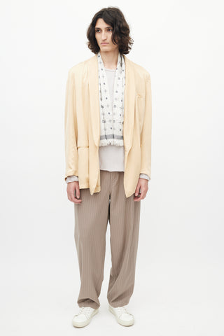 Dries Van Noten Beige Satin Blazer