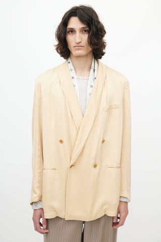 Dries Van Noten Beige Satin Blazer