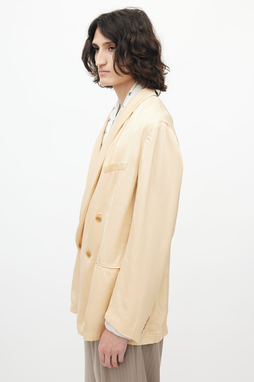 Dries Van Noten Beige Satin Blazer