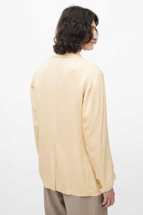 Dries Van Noten Beige Satin Blazer