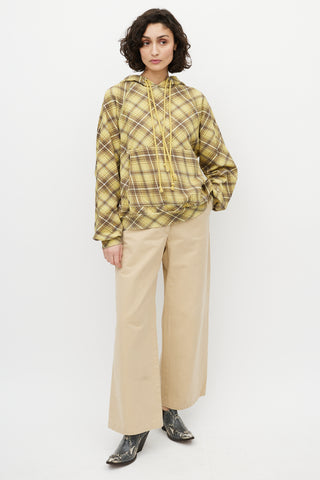 Dries Van Noten Beige Wide Leg Trouser