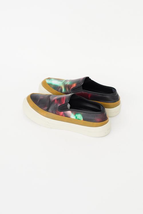 Dries Van Noten Black 
Multicolour Leather Sneaker