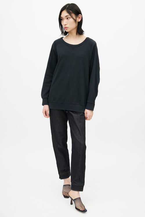 Dries Van Noten Black Back Zip Sweatshirt