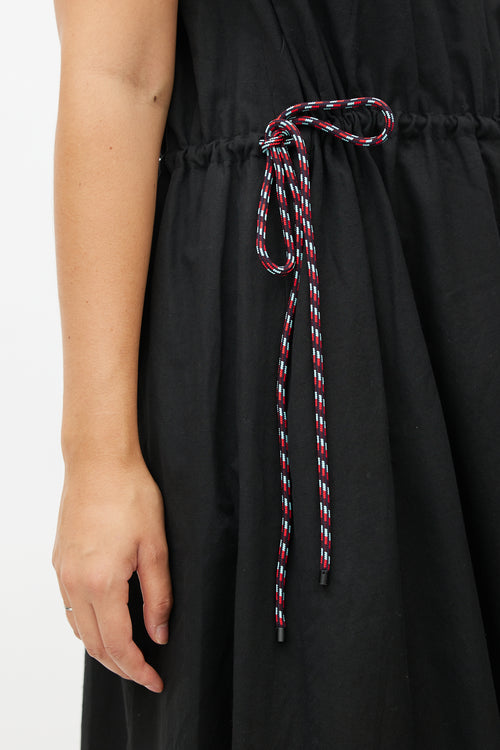 Dries Van Noten Black Drawstring Maxi Dress