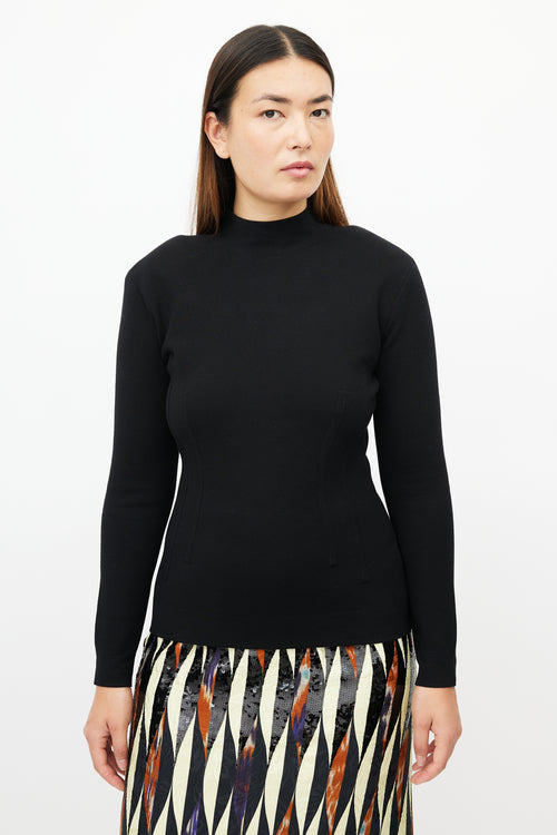 Dries Van Noten Black Structured Top