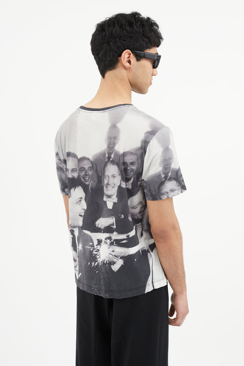 Dries Van Noten Black 
White Marilyn Monroe Print T-Shirt