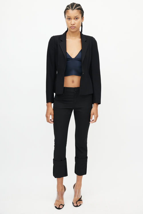 Dries Van Noten Black Wool Darted Blazer