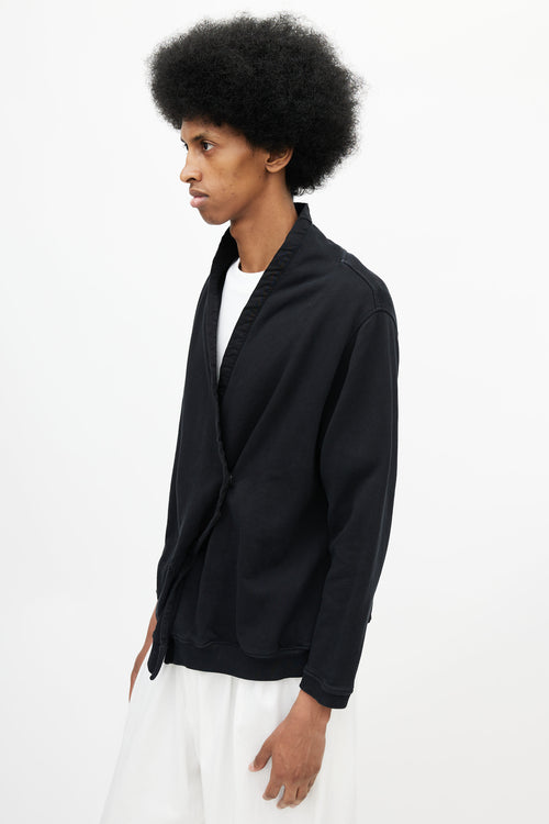 Dries Van Noten Black Wrap Cardigan