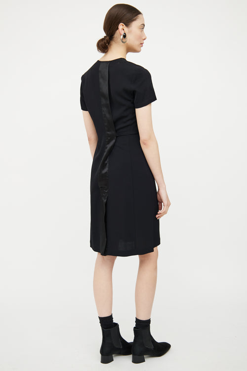 Dries Van Noten Black V-Neck Belted Dress