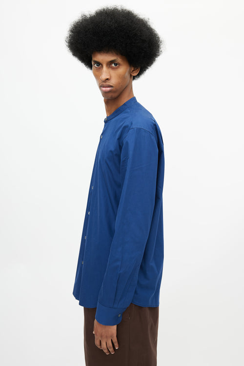 Dries Van Noten Blue Band Collar Shirt