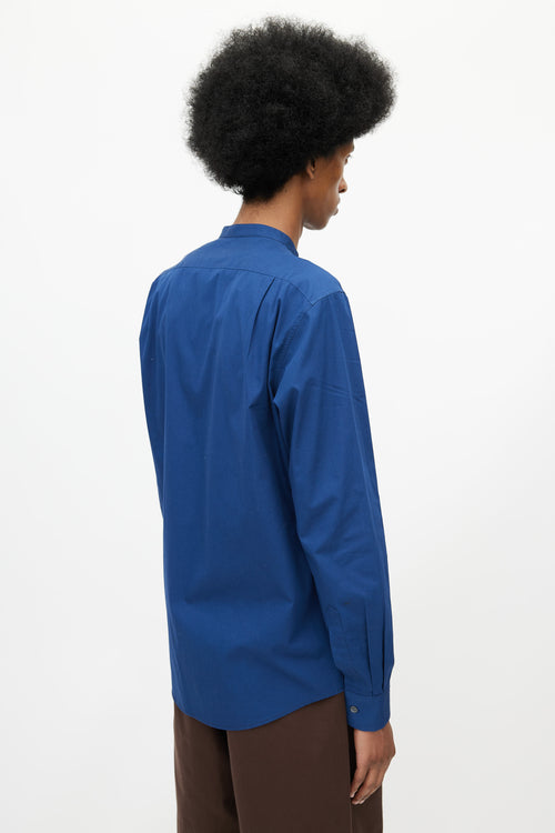 Dries Van Noten Blue Band Collar Shirt