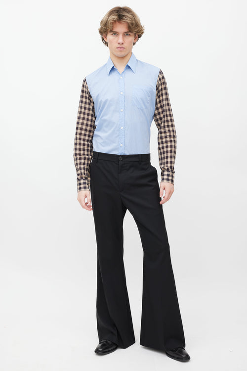 Dries Van Noten Blue Cotton Button Down Shirt