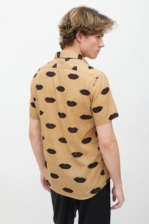 Dries Van Noten Brown Cotton Button Down Shirt