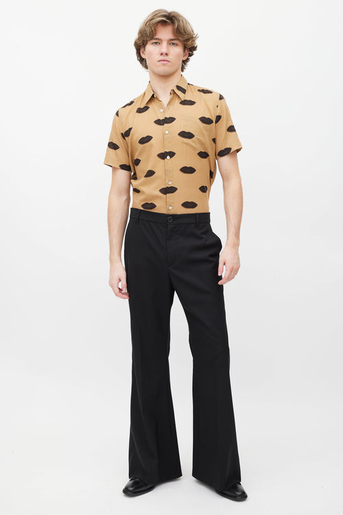 Dries Van Noten Brown Cotton Button Down Shirt