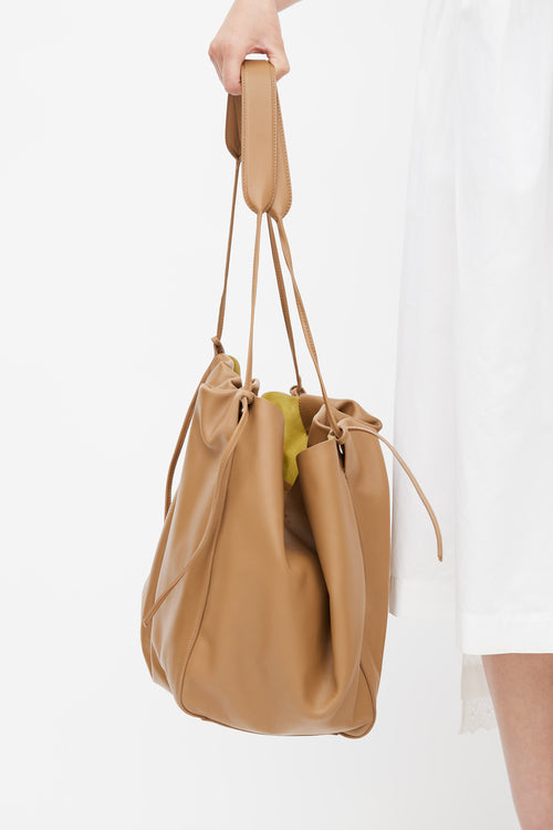 Dries Van Noten Brown Leather Bucket Bag