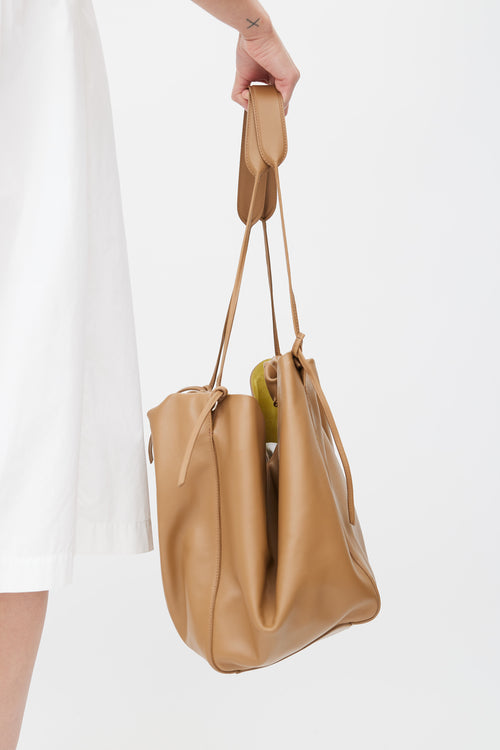 Dries Van Noten Brown Leather Bucket Bag