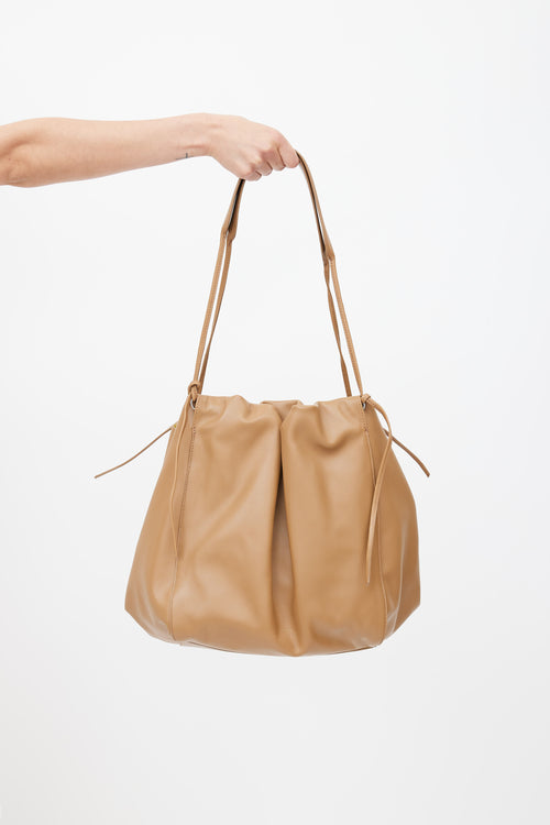 Dries Van Noten Brown Leather Bucket Bag