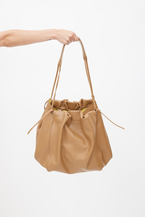 Dries Van Noten Brown Leather Bucket Bag