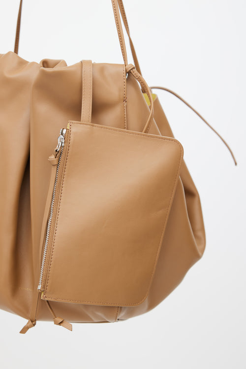 Dries Van Noten Brown Leather Bucket Bag