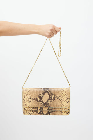 Dries Van Noten Brown 
Multicolour Embossed Leather Bag