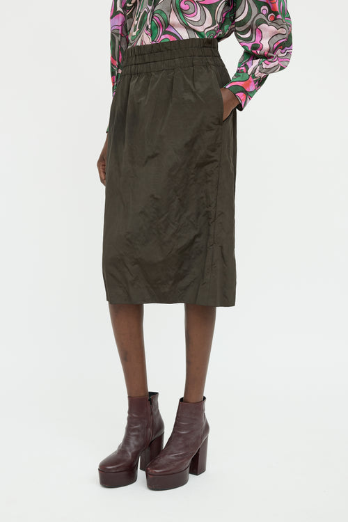 Dries Van Noten Brown Panel Pocket Skirt