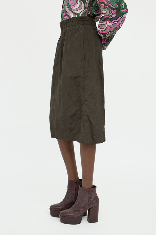 Dries Van Noten Brown Panel Pocket Skirt