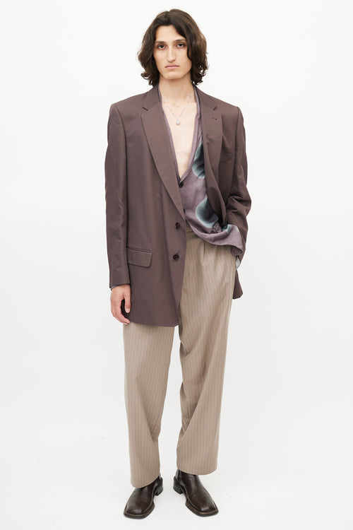 Dries Van Noten Brown Three Pocket Blazer