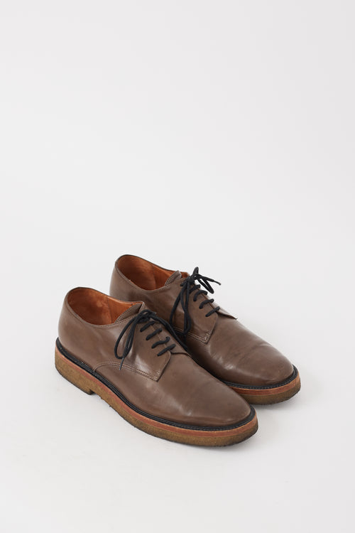 Dries Van Noten Dark Brown Leather Oxford