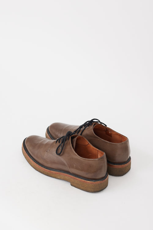 Dries Van Noten Dark Brown Leather Oxford