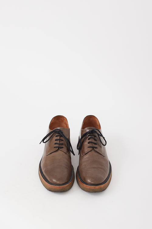 Dries Van Noten Dark Brown Leather Oxford