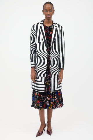 Dries Van Noten FW 2014 Warped Stripe Coat