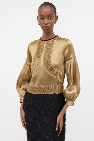 Dries Van Noten Metallic Fringe Colour Block Dress