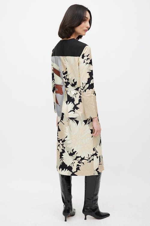 Dries Van Noten Multicolour Floral Belted Dress