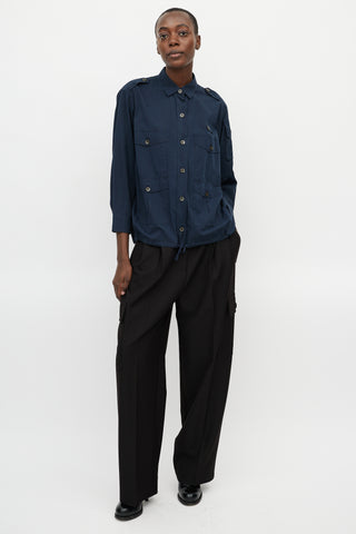 Dries Van Noten Navy Cargo Shirt